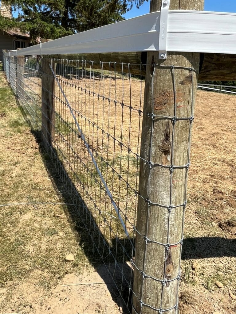 white horse rail woven wire