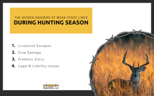 The Hidden Dangers of Weak Fence Lines During Hunting Season Infographic